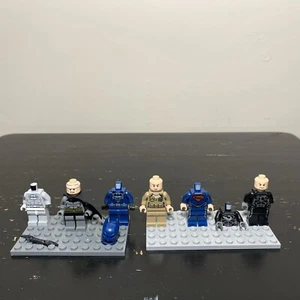 Lego DC Superheroes Batman Superman Minifigure Lot 7 Plus 2 Accessories - Picture 1 of 9