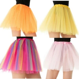 Yellow Orange TUTU Skirt Ladies Rave Fancy Dress Costume Party Skirt - Picture 1 of 1