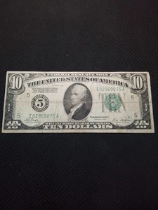 1928 $10 FRN Redeemable In Gold,  Fr-200-E Richmond VA. - Picture 1 of 8