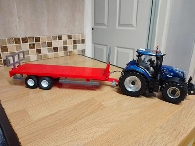 1/32 26ft scratch built Flat Bed Bale Trailer. Suitable for Britain's siku etc - Image 1 of 4