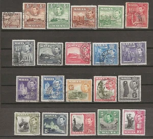 MALTA 1938/43 SG 217/231 USED - Picture 1 of 1