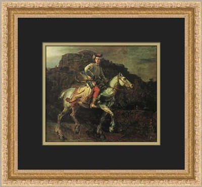 Impressão emoldurada personalizada Rembrandt van Rijn The Polish Rider - Imagem 1 de 2