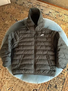 Nike Sportswear Green Full Zip Puffer Jacket Coat Youth Size Large Nice! - Picture 1 of 12