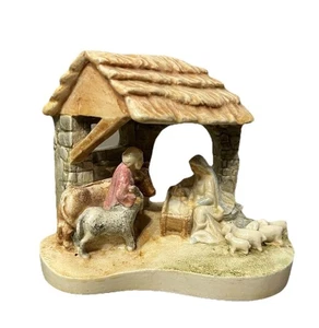 Belén de cerámica vintage 1961 Sebastian miniaturas fundidas a mano y pintadas grabadas - Imagen 1 de 12