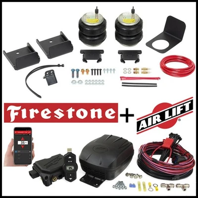 Bolsas de resorte de aire trasero Firestone / Kit de compresor de elevación de aire 2019-25 Silverado 1500 Foto 1 de 4