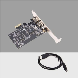 Extension PCIe vers 1394 3 ports avec support profil bas et câble pour PC de bureau - Photo 1/12