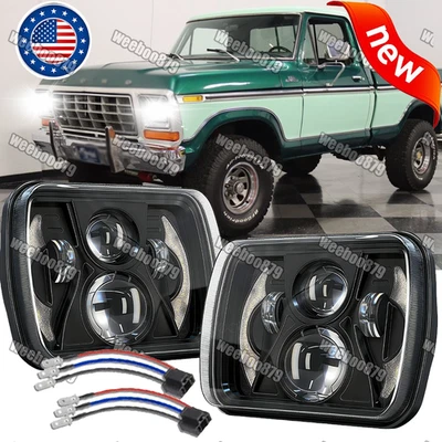 Faros LED 5x7"7x6" haz alto para Ford F150 F250 F350 Ranger 1976-1986 2 un. Foto 1 de 4
