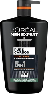 L’ORÉAL PARIS MEN EXPERT L'Oréal Men Expert, Pure Carbon, 5-in-1 XXL Shower Gel, Large 1L Pump