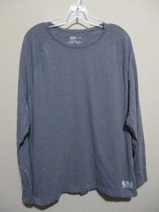 Express Men's Size XL Long Sleeve Solid Grey T-shirt 100% Cotton - Picture 1 of 4