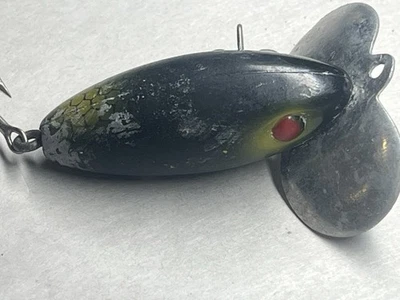 Señuelos de pesca vintage Atlantic Frantic Antic Jitterbug Frog 1 3/4 Topwater Foto 1 de 4