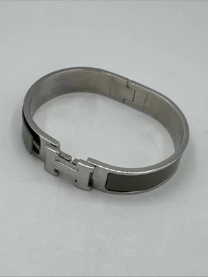 Hermes Clic H Bracelet Silver Gray Sage Green Read Desc - Image 1 of 4