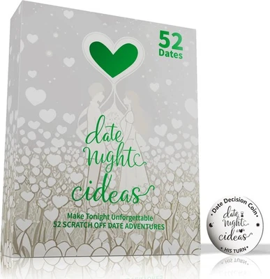 52 divertidos y románticos rasca y gana ideas nocturnas juego de cartas, juegos para parejas, perfecto Foto 1 de 4