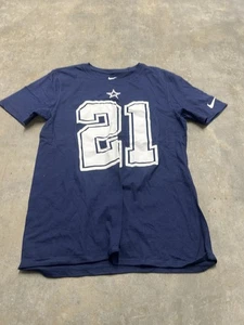 Dallas Cowboys Shirt Mens Small Blue Short Sleeve Nike Elliott #21 Athletic Cut - Picture 1 of 3