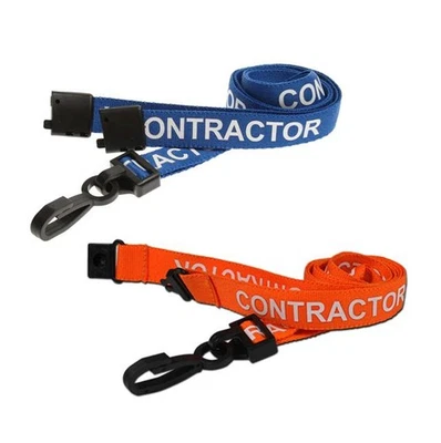 CUSTOMCARD LTD Printed Contractor Neck Strap Lanyard Safety Breakaway For Contractors