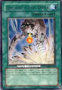 YU-GI-OH ANCIENT GEAR DRILL SILVER RARE N/MINT DR04-EN160 (ONLY ONE ON EBAY) - Picture 1 of 1
