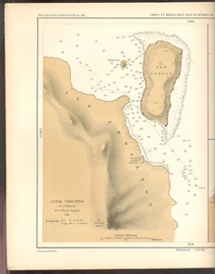 Carte Maritime DETROIT DE LA SONDE Dépôt des cartes et plans de la Marine 1867 - Bild 1 von 2