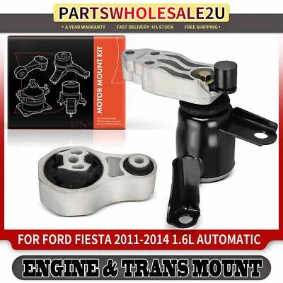 2x Montaje de motor y soporte de puntal de par para Ford Fiesta 2011 2012 2013 2014 L4 1,6 L Foto 1 de 4