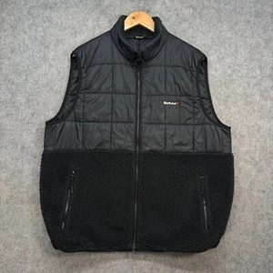 Chaleco Barbour Fell Para Hombres Talla UK XXL Negro Hopsen Sherpa Cremallera Completa Chaleco Aislado - Imagen 1 de 12