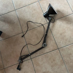 Alte Gelenk Schreibtischlampe aus Metall Architekt Fabrik DDR 70er Jahre - Bild 1 von 10