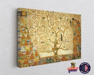Gustav Klimt Tree Of Life Reproduction Color Splash Canvas Print Wall Art - Picture 1 of 7