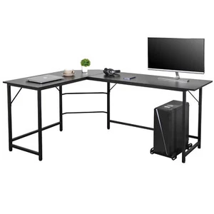 66" L-Shaped Computer Desk Large Workstation Home Office PC Stand Modern - Picture 1 of 21