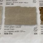1.4m Laura Ashley Plain Linen Natural Fabric. Upholstery. Fire retardant