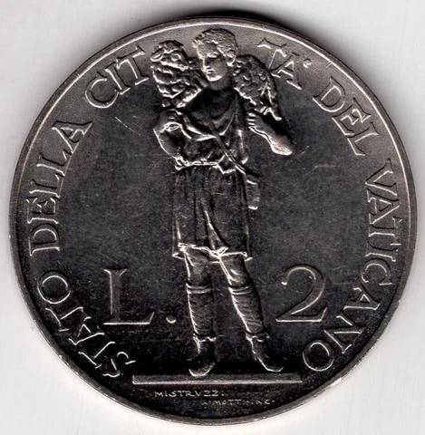 1929 VATICAN  TWO 2 LIRE POPE  PIVS XI  ONLY 10,000 MINTED NICE WORLD COIN Cover