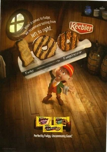 2018 Keebler Cookies Fudge tolle alte DRUCKWERBUNG Wanddeko Idee! (3767) - Bild 1 von 1