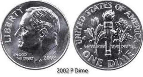 2002 P Roosevelt Dime BU US Coin Cover
