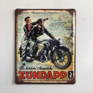 Letrero de estaño Zundapp estilo retro vintage motocicleta Zundapp motocicleta vintage - Imagen 1 de 11