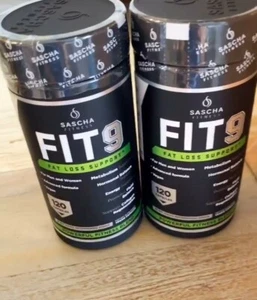 2 Pack Fit 9 Sascha Fitness Fat Loss Support. 100% Original Combo 240 capsules - Picture 1 of 2