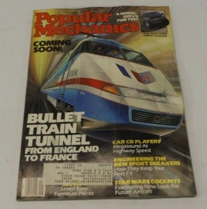 Popular Mechanics Magazine Sept 1986 Bullet Train Tunnel England France - Imagen 1 de 1