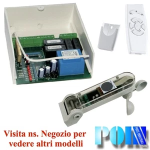 KIT CENTRALE TENDE DA SOLE x 1 MOTORE CON SENSORE SOLE VENTO PIOGGIA + TRASMETT. - Foto 1 di 1