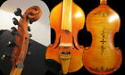Baroque style SONG master 5×5 string 14" Viola d'Amore,carving  back #14482
