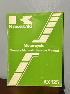 1984 Kawasaki KX125 Motorcycle Owners and Service Manual 99920-1289-01 Racing - Imagen 1 de 12
