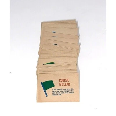 Four Lane Road Racing Game Sebring Vtg Transogram Special Road Condition Cards - Image 1 of 4