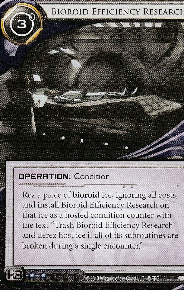 ANDROID NETRUNNER CARD - BIOROID EFFICIENCY RESEARCH - Image 1 of 1