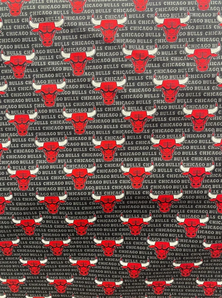 100 % Cotton Fabric - 45 " Wide - Bulls theme Sold by yard - Image 1 of 1