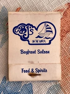 Vintage BJ's On The Water Bayfront Saloon, 75th & Bay, Ocean City, MD Matchbook - Picture 1 of 4