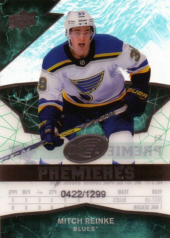 Mitch Reinke 18/19 UD Ice Premieres RC #51 - Image 1 of 1