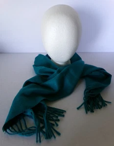 Christian Dior Monsieur Bufanda Cashmaire Acrílico Verde azulado Suave Japón Flecos 11" x 55" - Imagen 1 de 6