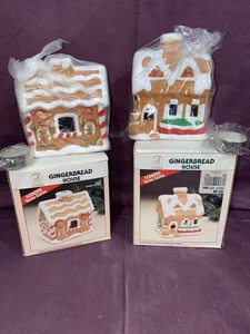 Holiday Impressions Lebkuchenhaus Terrakotta Paar Kerzenhalter (ToteA3) - Bild 1 von 9