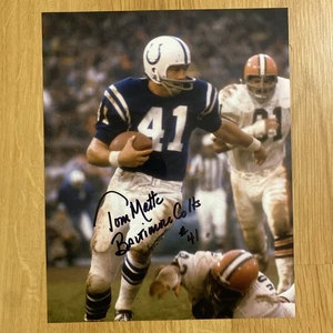 Foto autografiada firmada por Tom Matte de 8x10 Baltimore Colts - Imagen 1 de 1