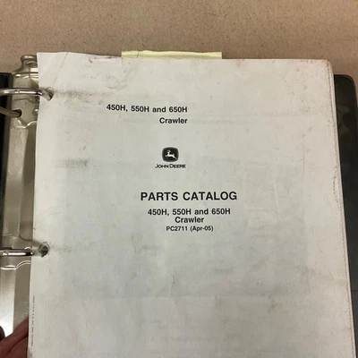 John Deere 450H 550H 650H BULLDOZER SOBRE ORUGAS MANUAL DE PIEZAS CATÁLOGO LIBRO LISTA GUÍA Foto 1 de 4