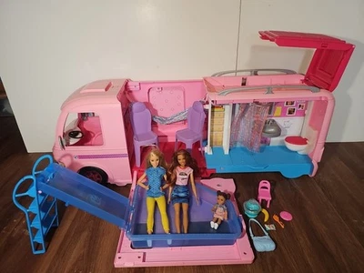 Barbie Dream Camper. Ready To Play 2016. Dolls Included. Comes As Seen Here.  - Image 1 of 4