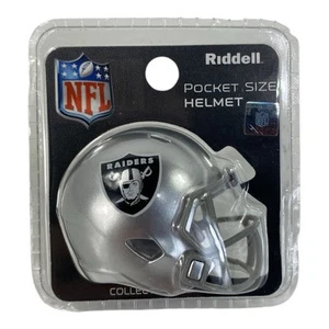 Las Vegas Raiders Oakland NFL Mini Pocket Size Helm Riddell Sammlerstück Neu - Bild 1 von 2
