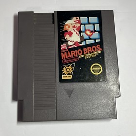 Nes Super Mario Bros.cart,early Print,5 Screw, Round Blk SOQ,Cartridge Vintage