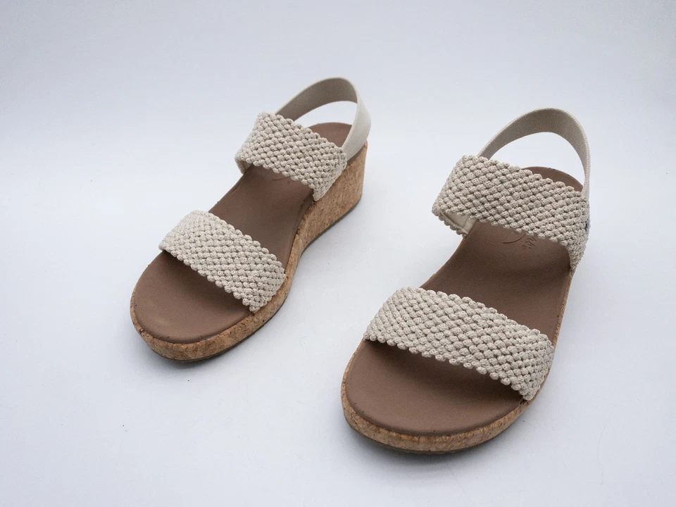 SKECHERS Sandalia De Dama Zapato De Ocio Cuña Beige Talla 39 EU Art. 34198-56 - Imagen 1 de 4
