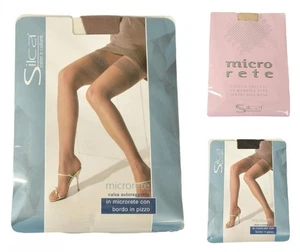 SILCA Halterlose Netzstrümpfe mit eleganter Spitzenkante Artikel MICRO RETE SELF - Bild 1 von 7