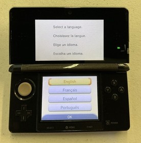 Nintendo 3DS Black/Gray CTR-001(USA) No Charger Tested Works Read Desc -- S2G --